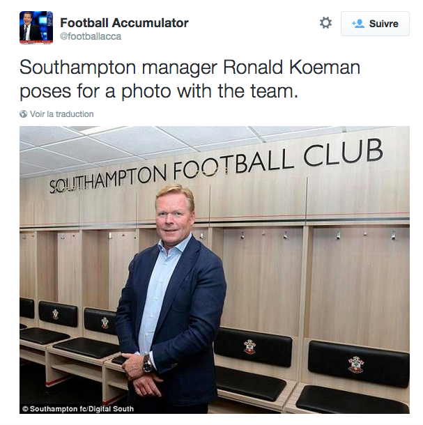 "Le manager de Southampton Ronald Koeman pose pour la photo avec l'équipe"