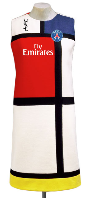 PSG maillot third Mondrian YSL